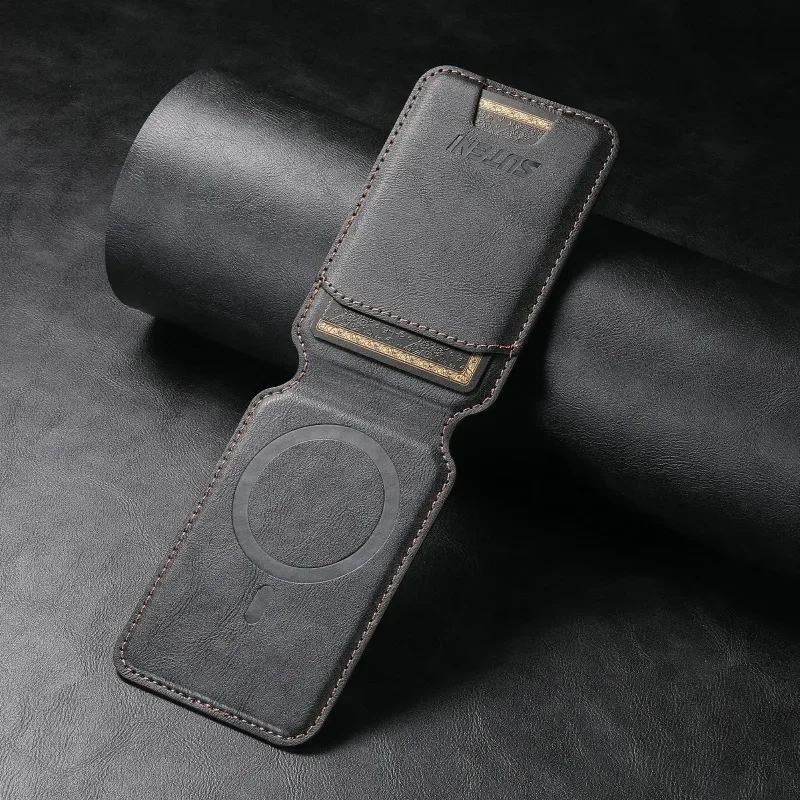 Index Card Holder - Hochwertiges Business-Sle-Leder für Magsafe, magnetischer Kartenhalter