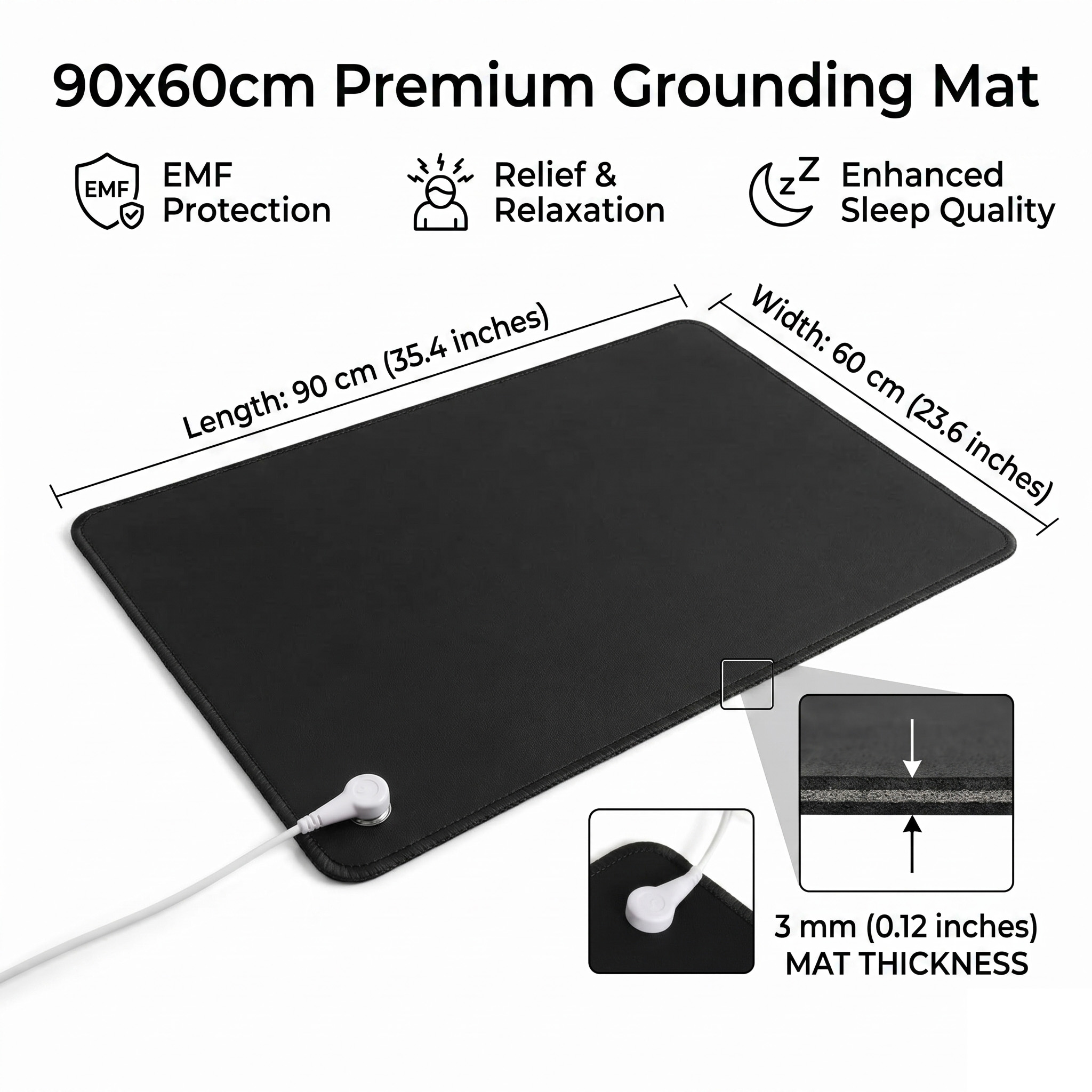 Leather Desk Pad - 3mm PU-Leder Erdungsmatte Antistatische ESD EMF