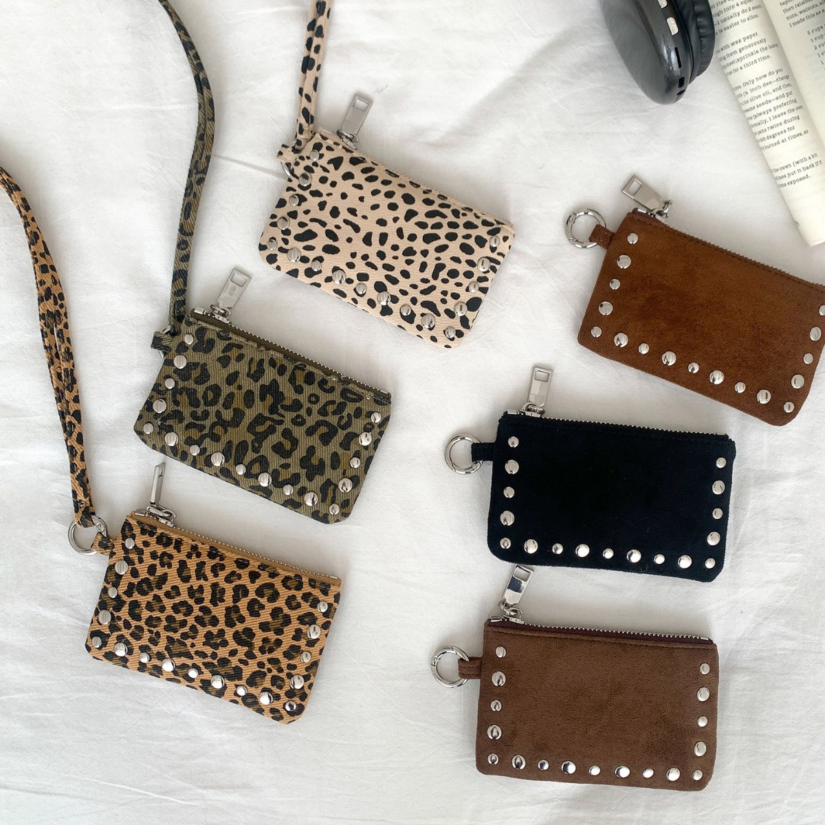 NEUE Umhängetasche mit Nieten, – Index Card Holder Bewertung und Preis